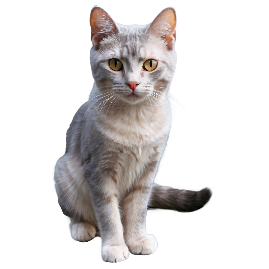 Grey Cat With Pink Nose Png Qxy46