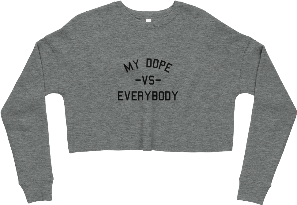 Grey Crop Top Slogan Design