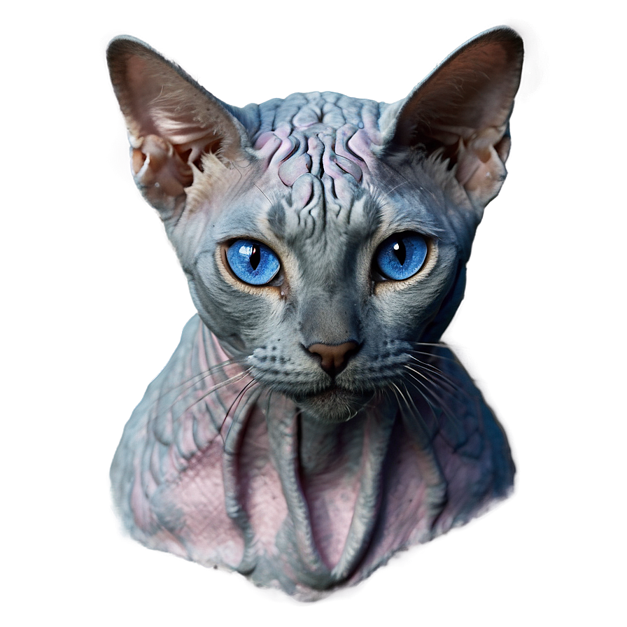 Grey Hairless Cat Png 31