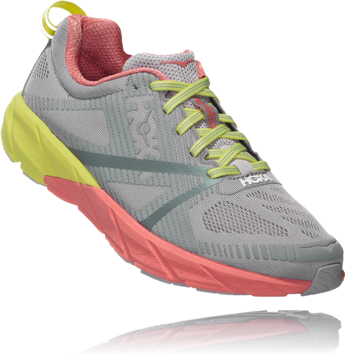 Grey Red Running Shoe