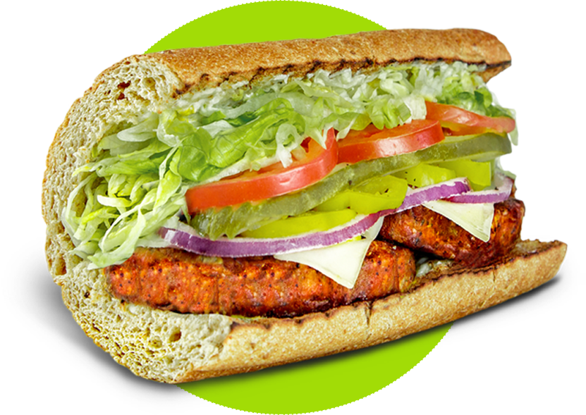 Grilled Chicken Sandwich Green Background.png