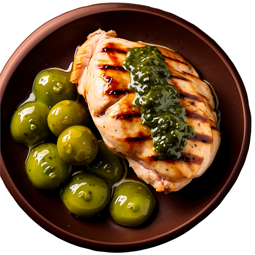 Grilled Chicken With Chimichurri Sauce Png Wqi