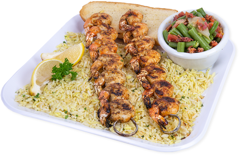 Grilled Shrimp Skewers Plate