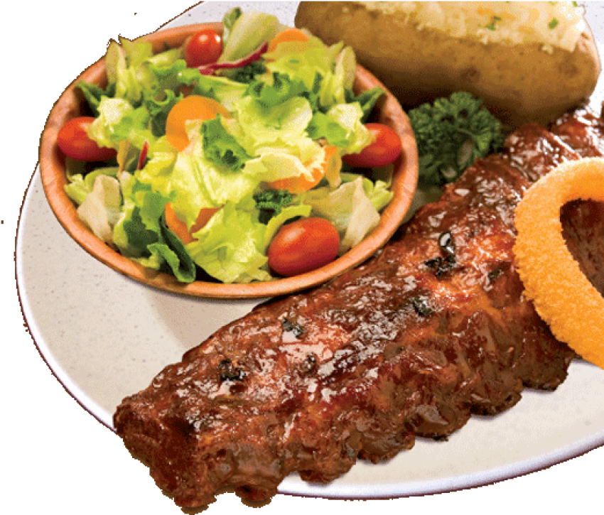 Grilled Steakwith Saladand Baked Potato