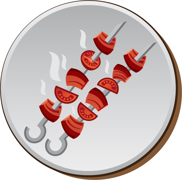 Grilled_ Tomato_ Skewers_ Vector