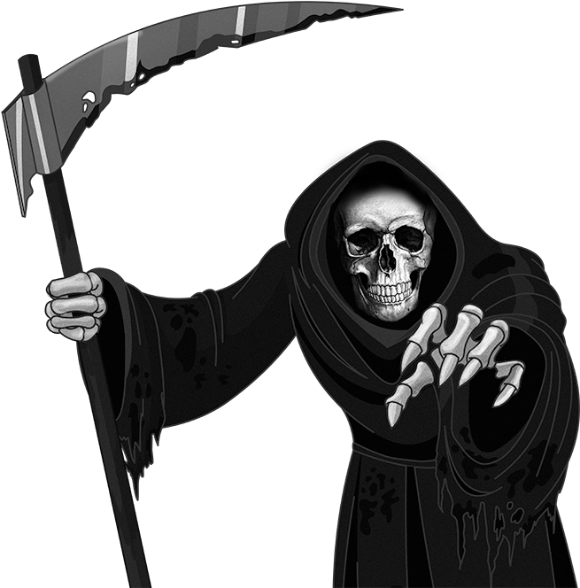 Grim Reaper Cartoon Haunted House Theme