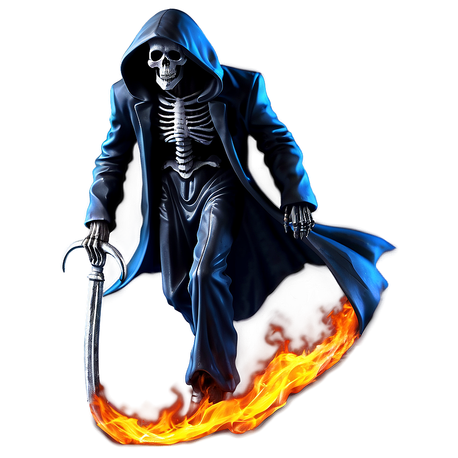Grim Reaper In Flames Png Ejk43