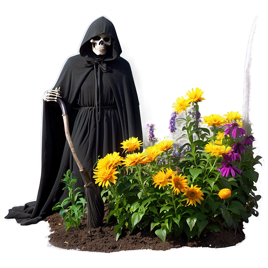 Grim Reaper In Garden Png 78