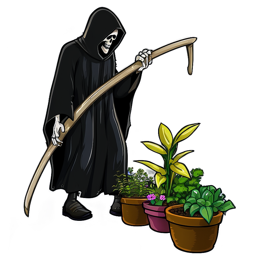 Grim Reaper In Garden Png Bqj