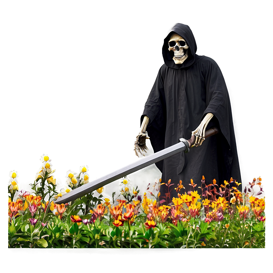 Grim Reaper In Garden Png Ole83