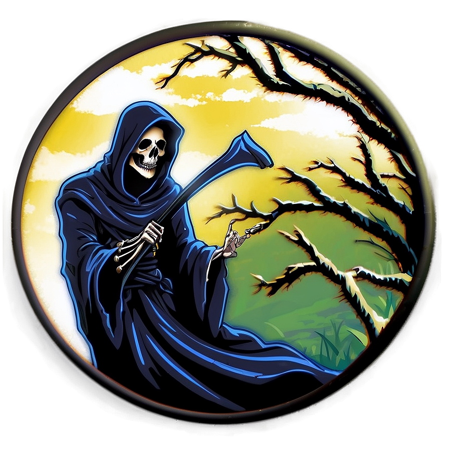 Grim Reaper In Moonlight Png Kdg