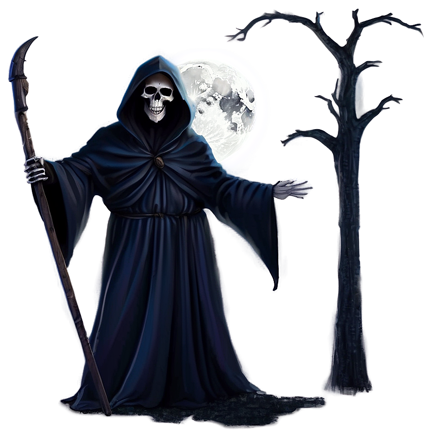 Grim Reaper In Moonlight Png Wvs