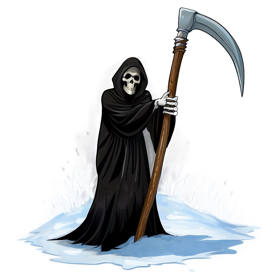 Grim Reaper In Snow Png 05062024