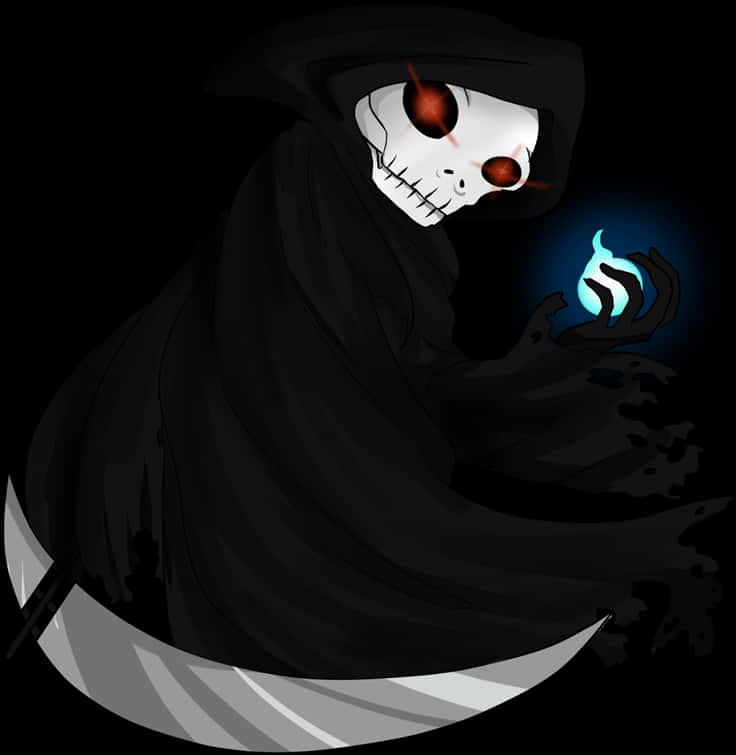 Grim Reaper Red Eyes Scythe