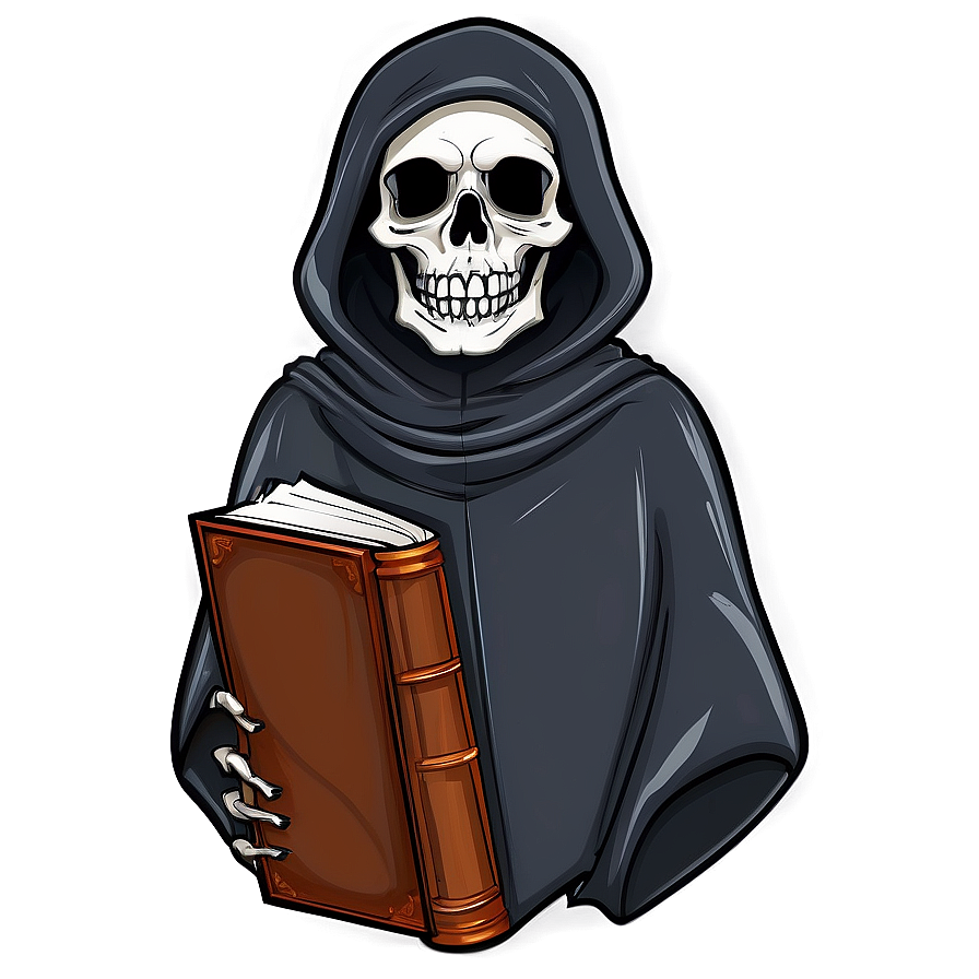 Grim Reaper With Book Png 05062024