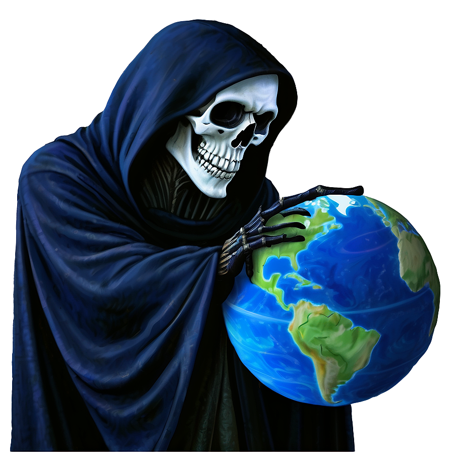 Grim Reaper With Globe Png 30