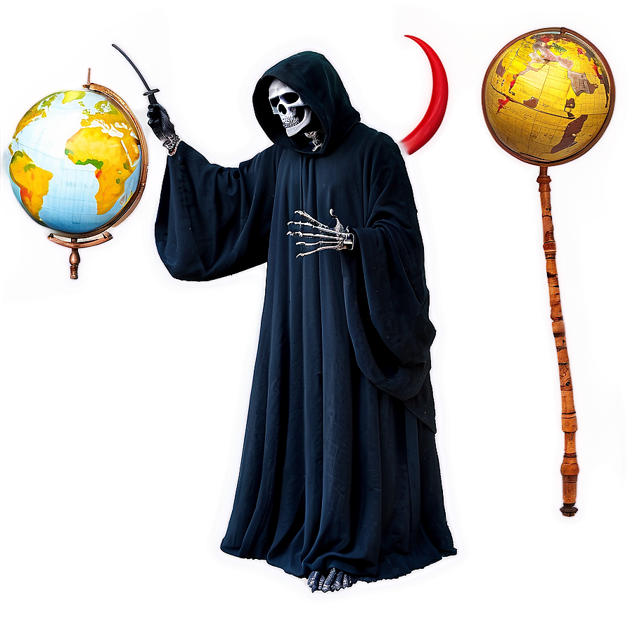 Grim Reaper With Globe Png Faf
