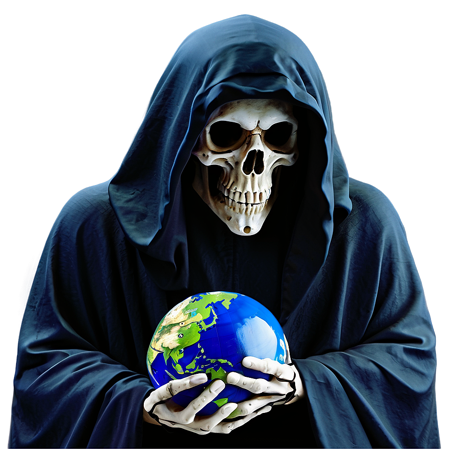 Grim Reaper With Globe Png Sww26