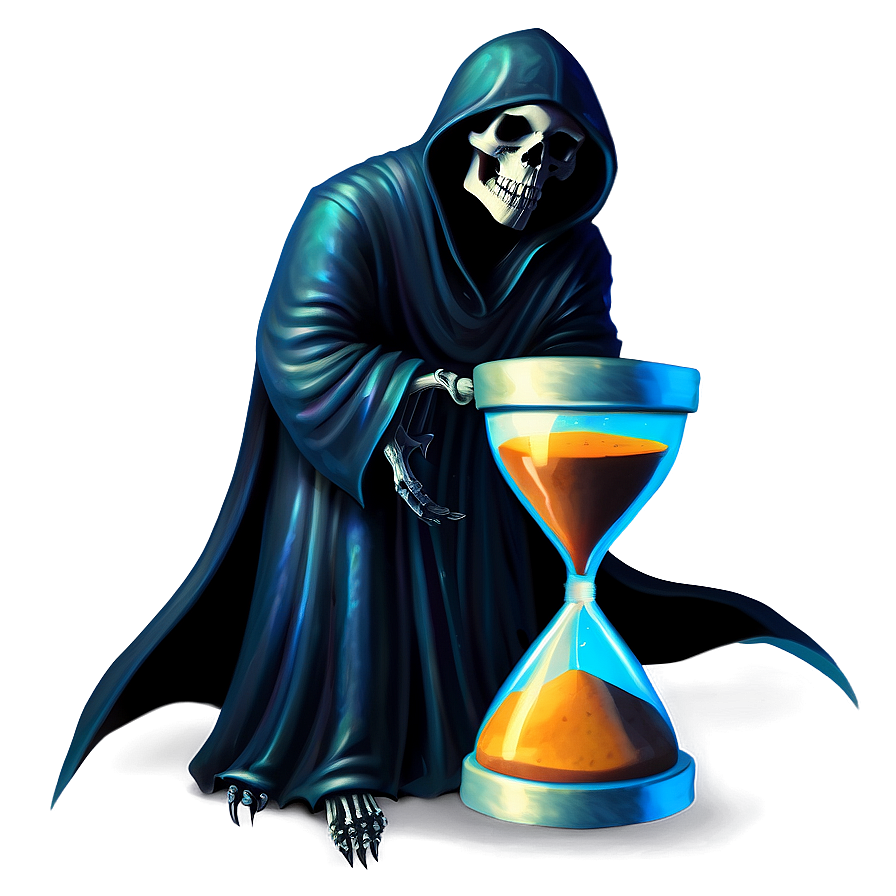 Grim Reaper With Hourglass Png Vev3