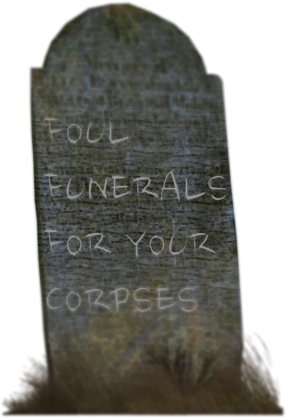 Grim Tombstone Message