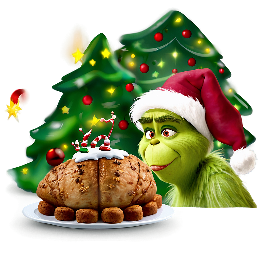 Grinch Christmas Feast Png 06132024