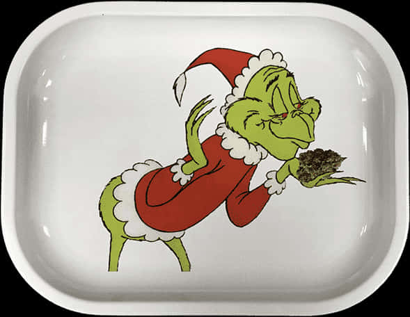 Grinch Christmas Plate Design