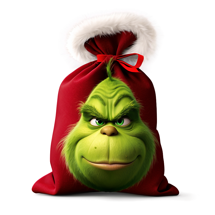 Grinch Christmas Sack Png 99