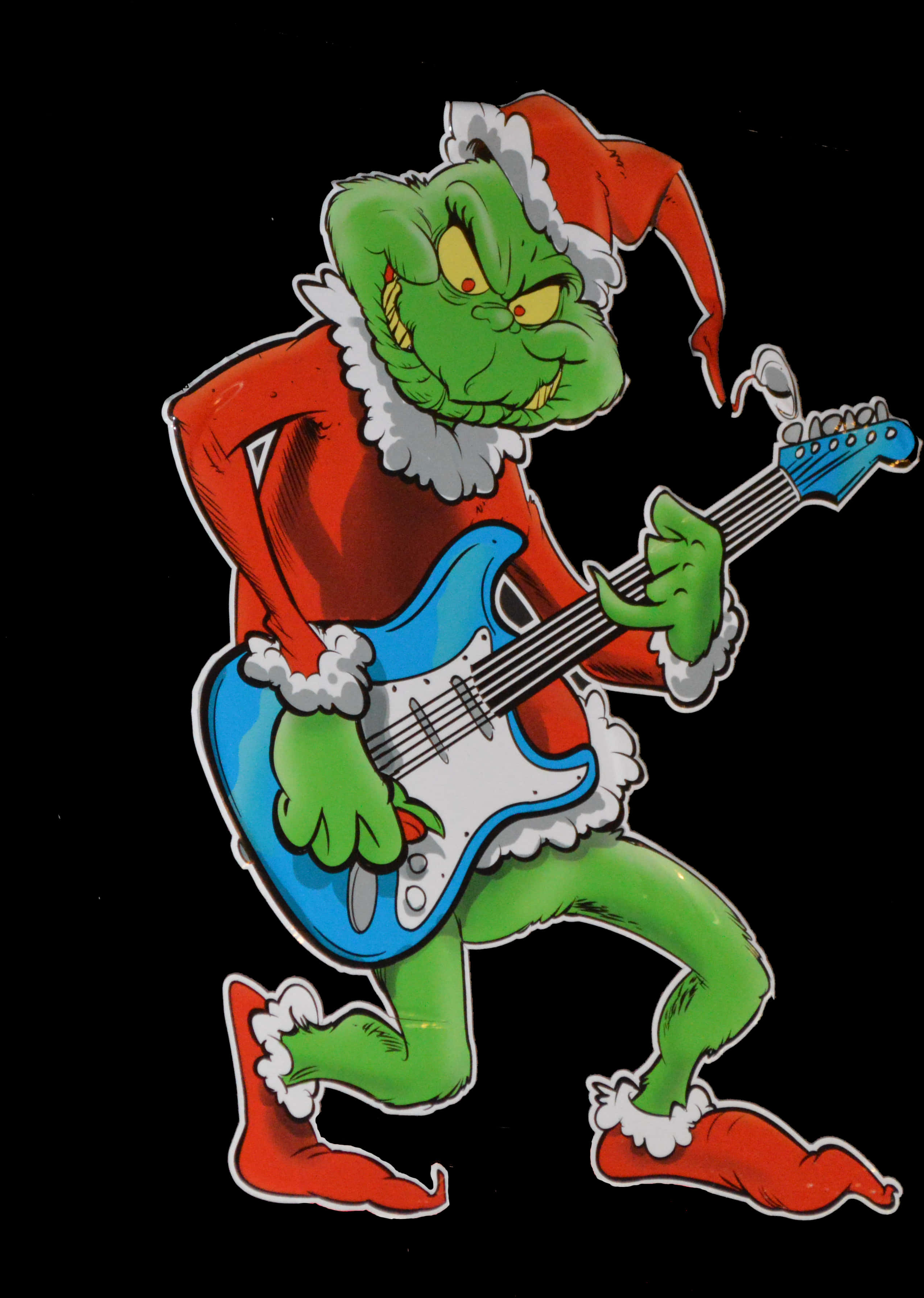 Grinch Playing Guitar Christmas