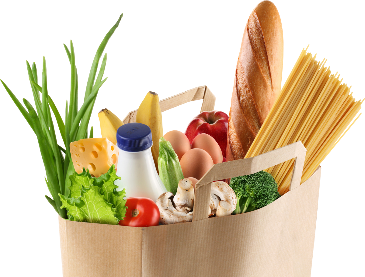 Grocery Shopping Bag Fullof Fresh Food