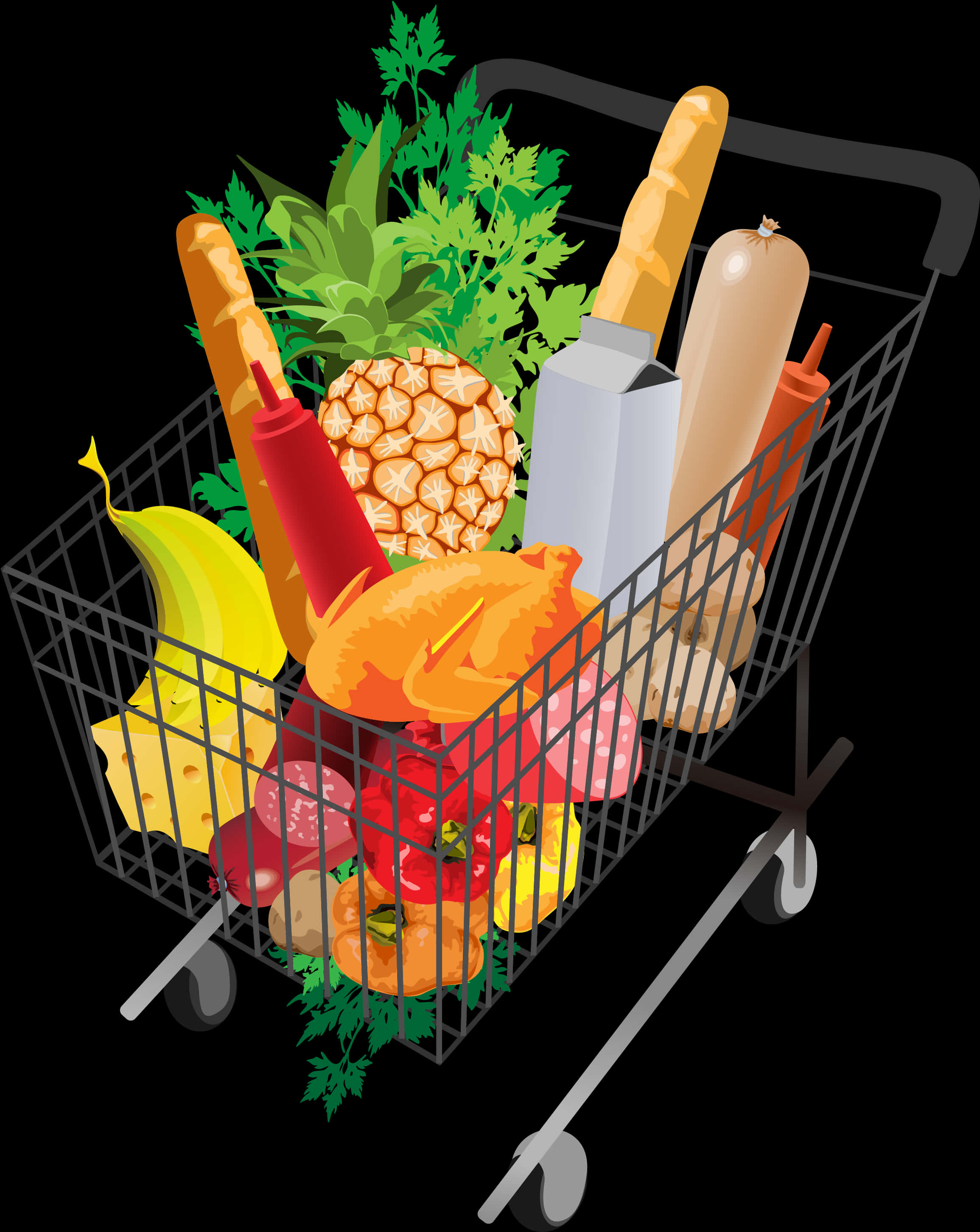 Grocery Shopping Cart Fullof Food Items.jpg