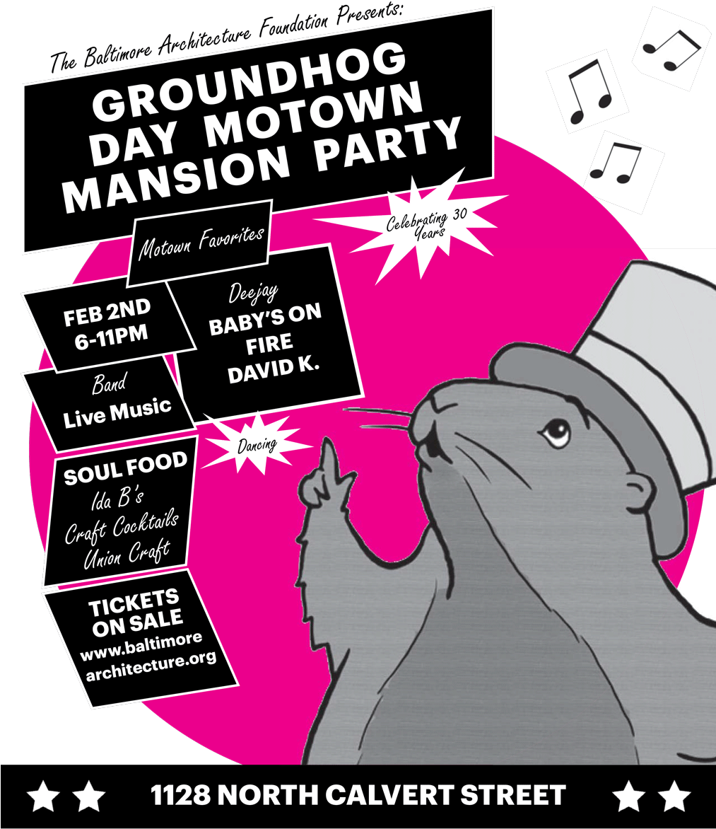 Groundhog Day Motown Mansion Party Poster