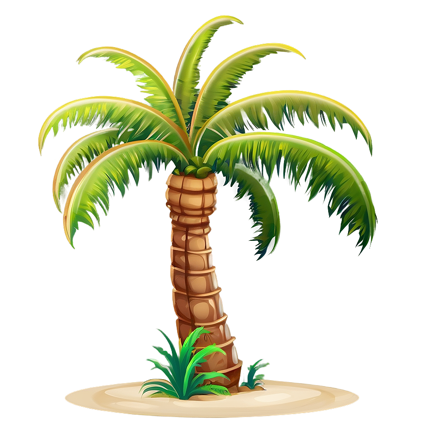 Group Of Cartoon Palm Trees Png 37