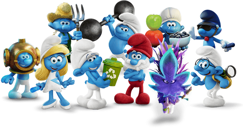 Groupof Smurfs Characters