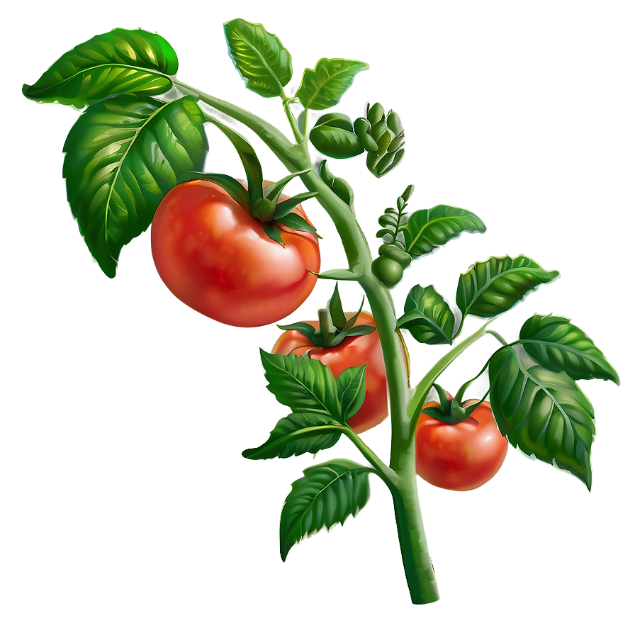 Growing Tomato Plant Png 40