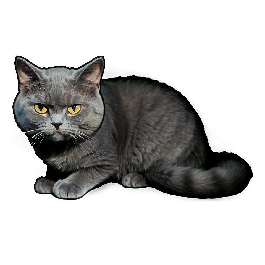 Grumpy Grey Cat Png 97