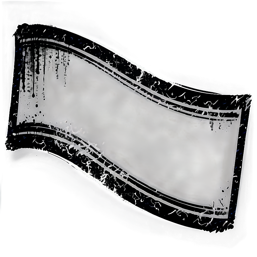 Grunge Black Banner Png Hkf13