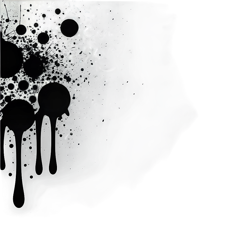 Grunge Black Splatter Art Png 51