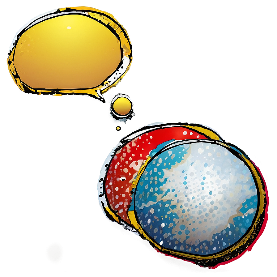 Grunge Comic Bubbles Png 05062024