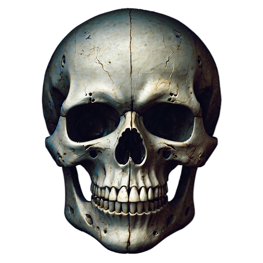 Grunge Skull Face Picture Png Qas14