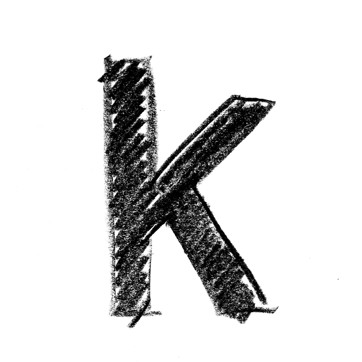 Grunge Style Letter K