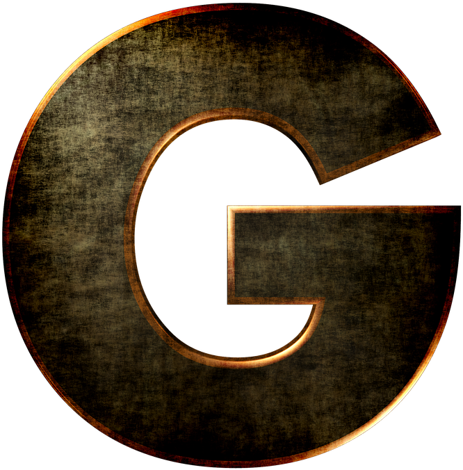 Grunge_ Style_ Metallic_ Letter_ G