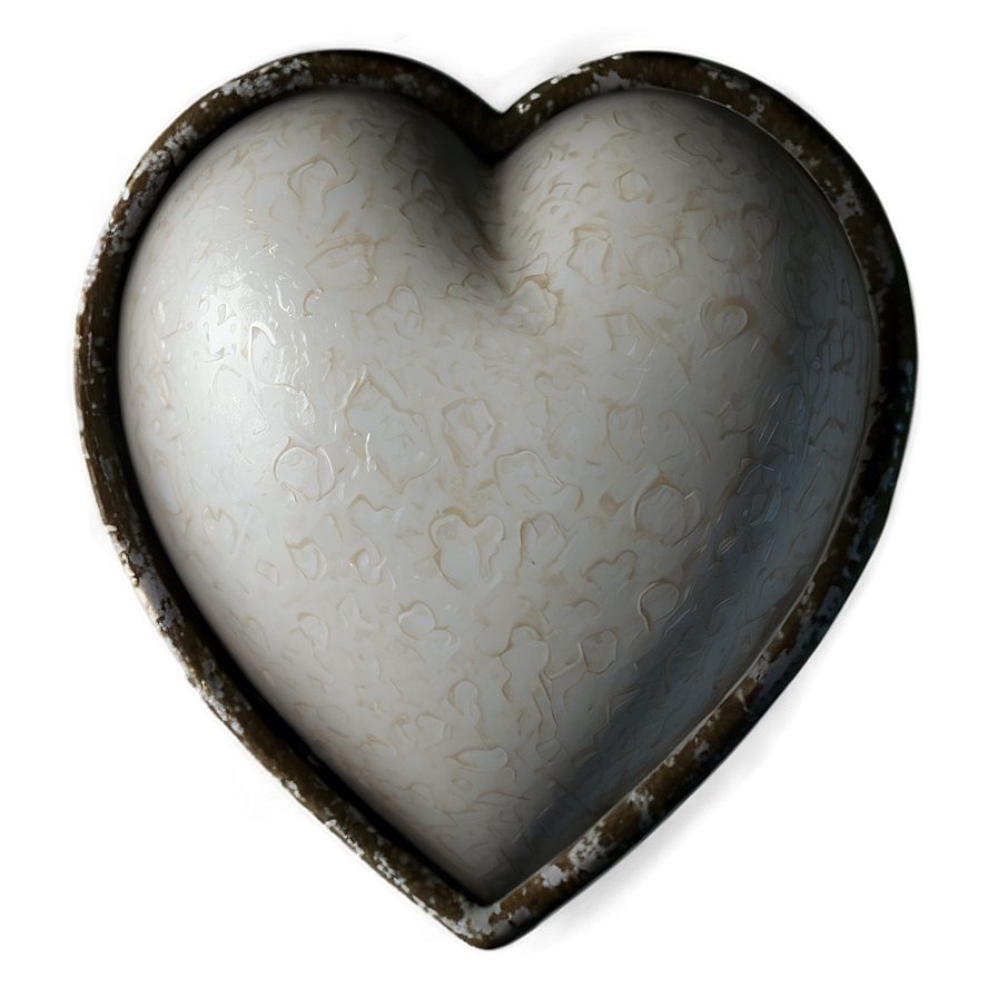 Grunge White Heart Png 05232024