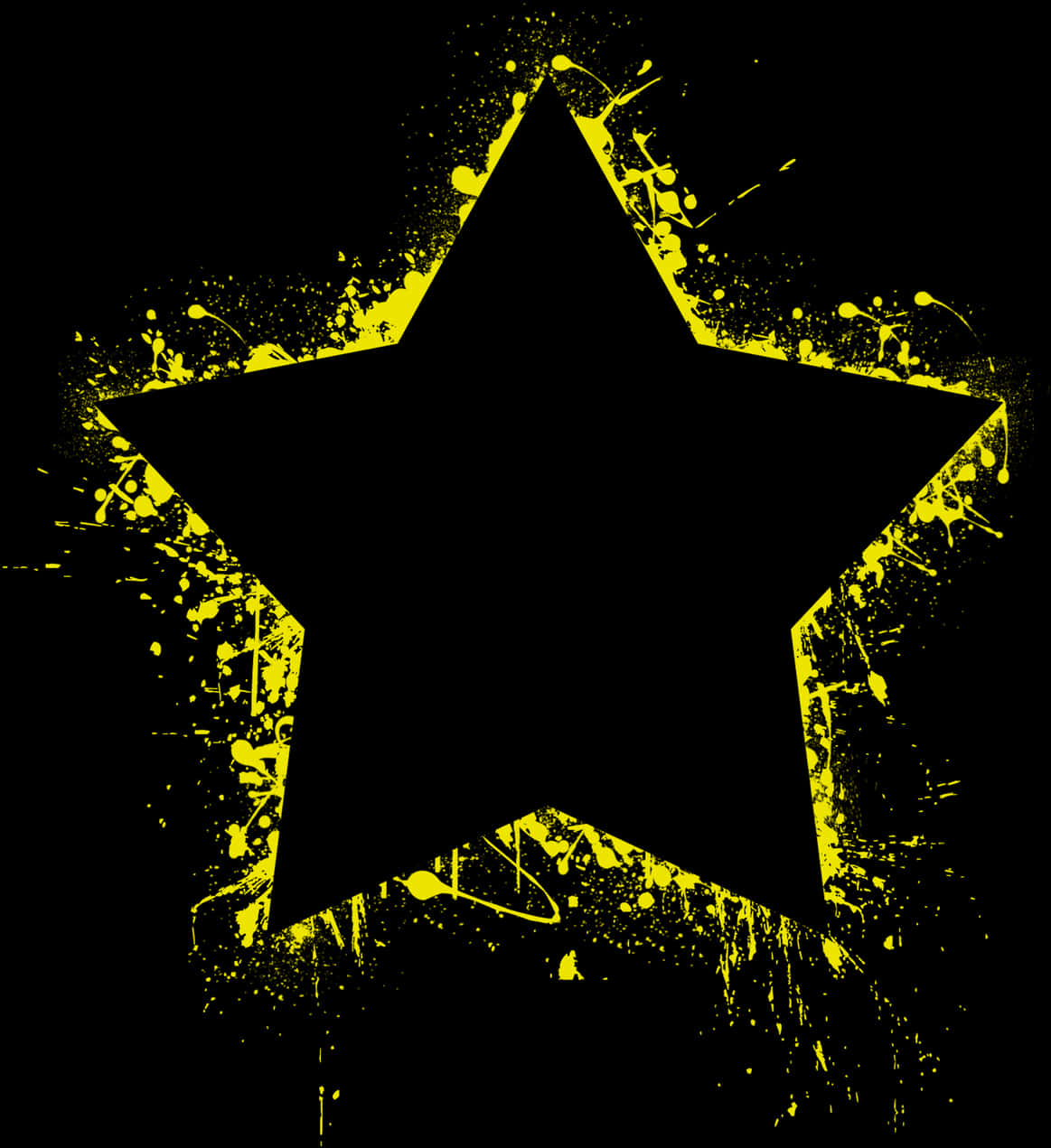 Grunge Yellow Star Splash