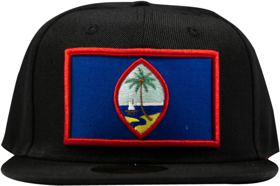 Guam Seal Black Snapback Hat