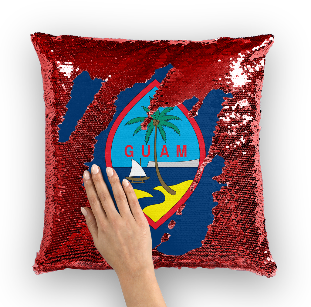 Guam Sequin Pillowwith Hand