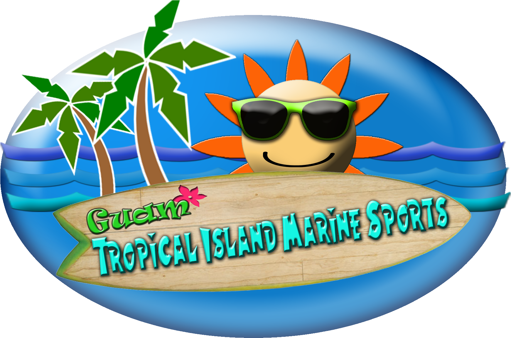Guam Tropical Island Marine Sports Logo