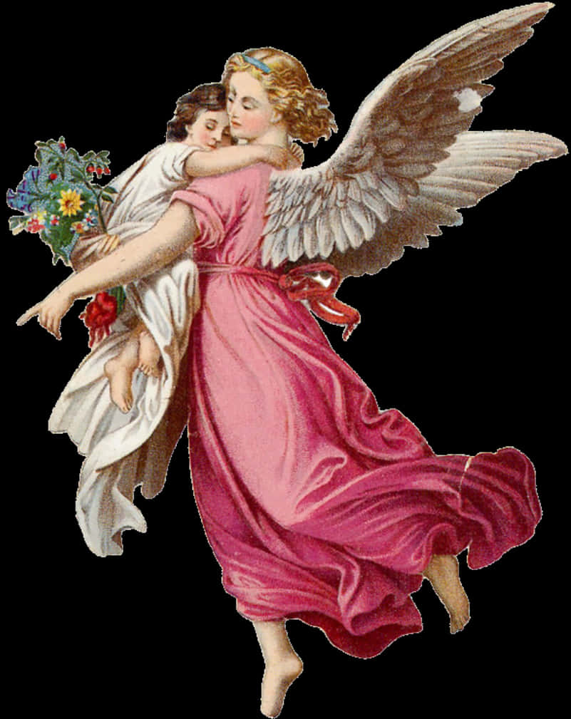 Guardian Angel Carrying Child