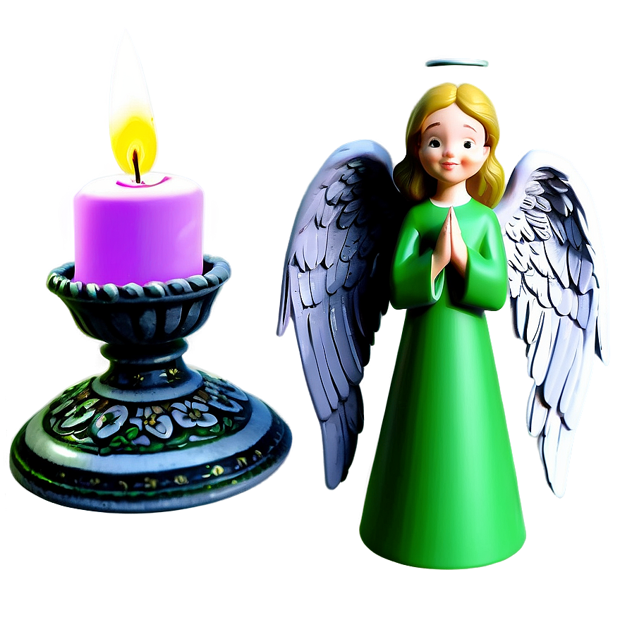 Guardian Angel With Candle Png 70