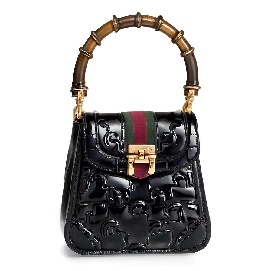 Gucci Black Bamboo Bag Png Dah32