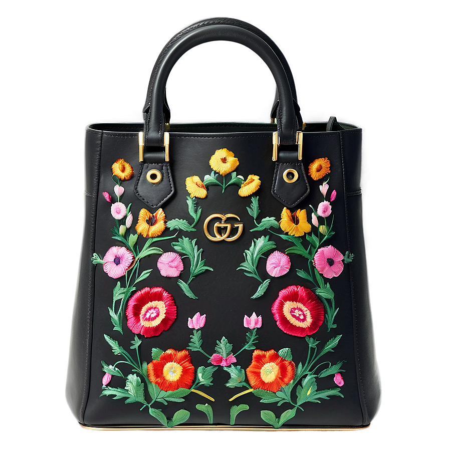 Gucci Embroidered Bag Png Dss97